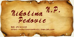 Nikolina Pedović vizit kartica